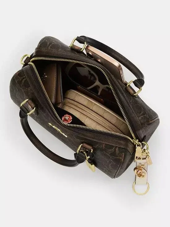 Coach Rowan Satchel Bag In Loved Signature Canvas With Charms CDY16 - BNWT - - Picture 10 of 17